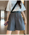 IMG 125 of Suits Mid-Length Shorts Women Summer Loose Plus Size Outdoor High Waist Straight Hong Kong Casual Pants Shorts