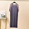 Women Summer Pajamas Pyjamas Modal Cotton Short Sleeve Double Colour Spliced Dress Sleepwear