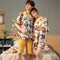 Couple Pajamas Summer Cotton Cardigan Short Sleeve Shorts Sets Men Women Loose Plus Size Loungewear Sleepwear