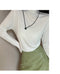 IMG 166 of Korean Office Slim Look Solid Colored Under Stand Collar Sweater Women Outerwear