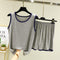 Summer Modal Cotton Tank Top Short Pants Sets Mask Two-Piece Women Pajamas Casual Loose Outdoor Loungewear Sleepwear