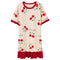 Img 5 - Pyjamas Women Summer Short Sleeve Cotton Dress Thin Pajamas Loose Plus Size Pregnant Woman