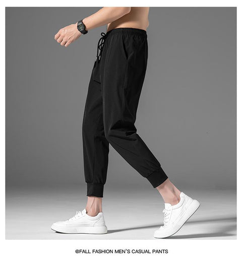 IMG 111 of Sport Pants Summer Trendy Loose Silk Ankle-Length Thin Pants