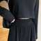 Img 3 - Black Pants Women Loose Trendy Summer Drape Wide Leg Straight Slim-Look Casual Pants