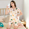 Img 12 - Pajamas Women Summer Adorable Japanese Short Sleeve V-Neck Replica Ice Silk Thin