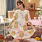 Pyjamas Women Summer Korean Doll Collar Pajamas Adorable Cartoon Mid-Length Loungewear Outdoor Sleepwear