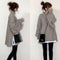 Women Solid Colored Elegant Japanese Office Casual Two-Piece Sets Sweatshirt Outerwear