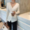IMG 105 of Sexy Undershirt insTrendy V-Neck Thin Niche Sweater Women Tops Outerwear