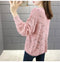 IMG 135 of Women See Through Knitted Sweater Tops Thin Loose Long Sleeved Outerwear