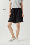 IMG 125 of Cotton Shorts Women Summer Japanese Loose Wide Leg Bermuda Non Cozy Casual Pants Shorts