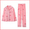 Popular Streaming Pajamas Women Lapel Cotton Long Sleeved Trendy Western Cardigan Loungewear Sets Sleepwear