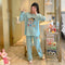 IMG 123 of Pajamas Women Sleeve Length Pants Korean Cartoon Loose Plus Size Adorable Two-Piece Sets Loungewear Sleepwear