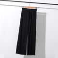 Img 8 - Ice Silk Wide Leg Ankle-Length Summer Korean Knitted Casual High Waist Loose Women Thin Pants