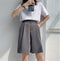 Img 1 - Suits Shorts Women Summer Thin Casual High Waist Loose Slim Look Wide Leg Pants Plus Size