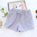 Img 4 - Japanese Fresh Looking Double Layer Cotton Pajamas Pants Women Summer Loose Thin Home Mid-Length Shorts