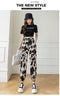 Ink Wide Leg Pants Women Summer Popular Thin Loose Slim Look Chiffon Straight Personality Casual Floor Length Pants