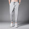 Img 6 - Men Casual Ice Silk Sporty Long Jogger Ankle-Length Slim-Fit Pants