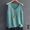 Img 1 - Loose Plus Size Camisole Women Summer Knitted Silk Outdoor Sleeveless T-Shirt Tank Top