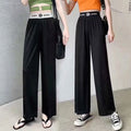 Img 1 - Cool Pants Wide Leg Inspired Summer Ice Silk High Waist Drape Straight Floor Length Long Pants