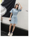 IMG 123 of Niche Trendy Couple Summer Short Sleeve T-Shirt Korean insPopular Elegant Dress Sets