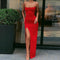 Img 4 - Hip Flattering Sexy Strap Elegant Splitted Solid Colored Dress