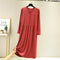 Long Sleeve Dress Women Modal Pajamas Loose Trendy Pyjamas Plus Size Pregnant Woman Mom Loungewear Sleepwear