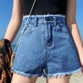 Img 9 - Black Denim Shorts Women Summer High Waist Slim Look Thin A-Line Loose Hot Pants Korean