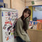 IMG 123 of Solid Colored Sweatshirt Women Korean Loose Couple Round-Neck insWomen Outerwear