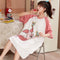 Pyjamas Women Summer Thin Korean Cartoon Adorable Cotton Pajamas Loungewear Pregnant Woman Sleepwear