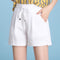 Img 7 - Stretchable Cotton Blend Shorts Women High Waist Summer Elastic Slim Look Loose Thin Plus Size Casual Wide Leg Short Pants