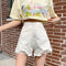 IMG 137 of Hong Kong Vintage Ripped Loose Denim Shorts Women Summer Slim Look High Waist Hot Pants Shorts
