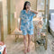 Pajamas Women Summer Short Sleeve Fresh Looking Cardigan Lapel Sets Loungewear Sleepwear