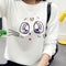 Img 5 - Korean Printed Teens Women Sweatshirt Student Cartoon Long Sleeved