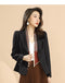 IMG 115 of Elegant Long Sleeved Uniform Suit Solid Colored Slim Look Blazer Women Outerwear