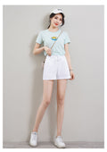 IMG 120 of Korean Shorts Women Summer Loose Wide Leg Pants Slim Look Elastic Waist Casual Outdoor Shorts