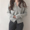 IMG 114 of Demure Lazy Vintage Loose Sweater Elegant Tops Western Knitted Cardigan Women Outerwear