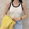 Img 1 - Popular Dongdaemun Color-Matching Camisole Women Summer Sports Slim Look Bare Back Outdoor Camisole