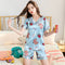 Img 1 - Pajamas Women Summer Adorable Japanese Short Sleeve V-Neck Replica Ice Silk Thin