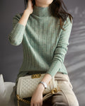 IMG 124 of Europe All-Matching Undershirt Sweater Women Half-Height Collar Wool Outerwear