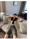 IMG 124 of Chequered Shorts Women Summer Loose Student Straight Mid-Length Wide Leg Casual Pants Hong Kong ins Shorts