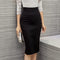 Img 1 - Korean High Waist Slim Look Side Splitted Hip Flattering Mid-Length Skirt
