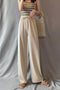 Img 6 - Ice Silk Wide Leg Pants Women Summer Korean Drape Loose High Waist Elastic Thin Straight Jeans Long Casual