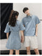 IMG 112 of Niche Trendy Couple Summer Short Sleeve T-Shirt Korean insPopular Elegant Dress Sets