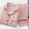 ins Lapel Pajamas Women Cardigan Sleeve Length Pants Korean Loungewear Two-Piece Sets Sleepwear