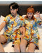 IMG 178 of Couple Pajamas insTrendy Korean Short Sleeve Silk Two-Piece Sets Cartoon Printed Thin Loungewear Sleepwear