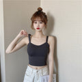 Img 7 - Strap Bralette Indoor Matching Trendy Cozy Breathable Bra Removable Adjustable Mid-Waist Women