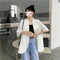 IMG 139 of Blazer Women Summer Korean Casual All-Matching Thin Elegant Loose Three-Quarter Length Sleeves Popular Suit Outerwear