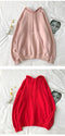 IMG 112 of Couple Sweatshirt Hooded Thick Trendy Solid Colored ins Outerwear