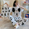 IMG 104 of Three-Piece Summer Korean Loose Slim Look Trendy Printed Casual Women Loungewear Sleepwear