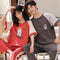 Short Sleeve Long Pants Couple Pajamas Summer Korean Cartoon Adorable Women Loose Sporty Men Loungewear Sleepwear